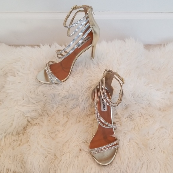 Steve Madden Shoes - Steven Madden gold with rhinestones